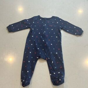 Tommy Hilfiger baby footie, never worn, size 3-6 months.